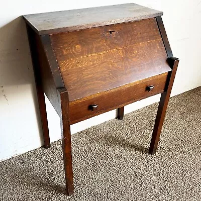 Antique Tiger Oak Secretary Desk By Danner • $495