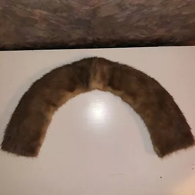 Vintage Real Fur Mink Soft Brown Detachable Fashion Wrap Collar Neck Warmer • $99.99