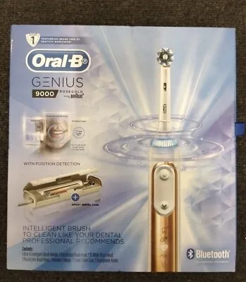$169.99 • Buy Oral B Genius Series 9000 Rose Gold Power Electric Toothbrush New