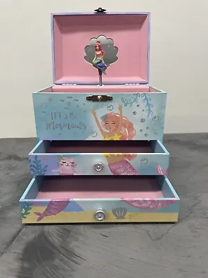 Jewelkeeper Musical Jewelry Box With 2 Pullout Drawers With Spinning Mermaid • $7