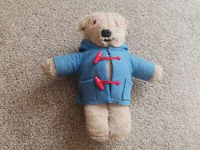 Vintage Well Loved Paddington Style Teddy Bear In Duffle Coat - No Labels • £14.95