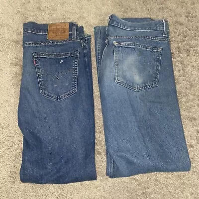 Lot Of 2 Levi’s 514 Faded Glory Jeans Mens 34x32 Read Description • $15.98