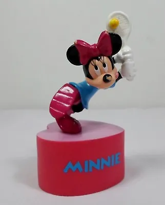Disney Vtg 4'' Minnie Mouse Playing Tennis Pvc Figure + Stand Rare • $3.99