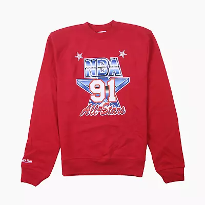 Mitchell & Ness Sweatshirt Mens XL Red NBA 91 All Star Basketball Jumper New • £18.95