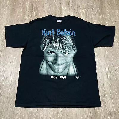 Vintage Kurt Cobain Shirt XL 90s 00s Y2k Mexican Boot Concert Memorial Tee • $99.99