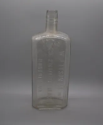 WJ Tyson Co Inc 10.5  Whiskey Bottle Norfolk VA Virginia Quart Address • $65