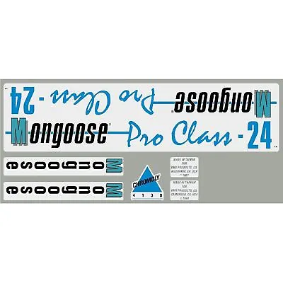 1987-88 Mongoose - Pro Class 24 Decal Set • $39.95