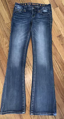 Rock Revival Julee Boot Open Flap Thick Stitch Woman’s Jeans  Sz 26x 33L NWOT • $49.99