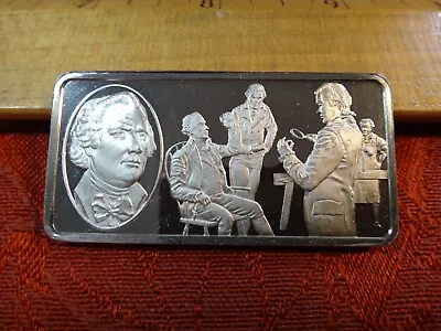Alexander Hamilton Honor America 500 Grains Sterling Silver Art Bar • $36.99