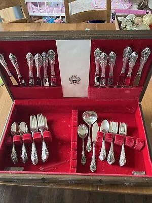$2500 • Buy Wallace  Sir Christopher  Sterling Silver Flatware 63 Pieces 12 Place Settings