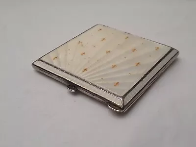 £250 • Buy Silver Enamel Guilloche Compact Case. Birmingham 1913. Monarchy Connection?