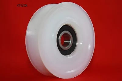 £24.50 • Buy 71MM Round U Groove Nylon Pulley With Ball Bearing  Wheels Roller For Rope 