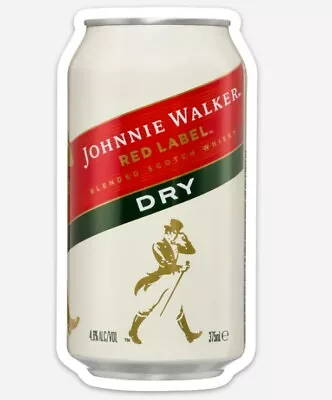 JOHNNIE WALKER RED LABEL DRY CAN MAGNET BAR FRIDGEMAN CAVE (65mm X125 Mm)  • $9.99