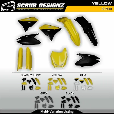 Polisport Restyle Suzuki RM125 RM250 2004-2008 Plastic Kit + Fork Guards • $199.90