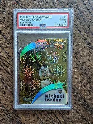 1997 Ultra Star Power Supreme Michael Jordan #1 PSA 9 • $5600