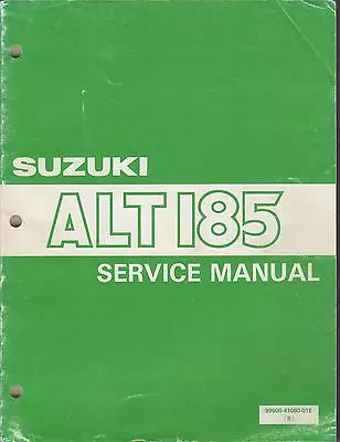 1984 Suzuki Atv 3 Wheeler Alt 185 Service Manual Used • $32.99