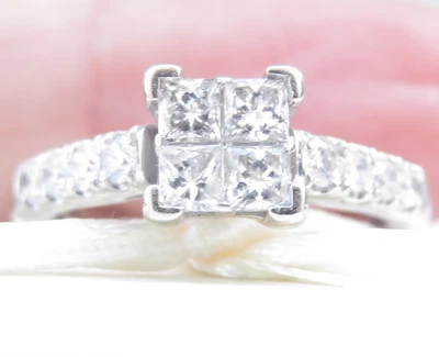 $4.25 • Buy Valuation$3998 Genuine 0.80ct Diamond Ring 14K White Gold