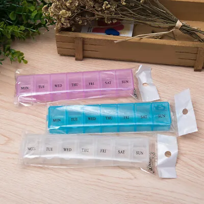 7 DAY WEEKLY Pill Box Organizer Case Medicine Storage Vitamin Tablet Holder New • $2.17