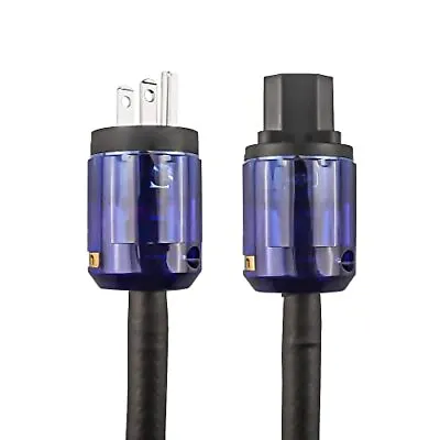 Hifi Audiophile Power Cord With Us Rhodium Plated Connector Plug+ Iec 320 C15 Fe • $34.81