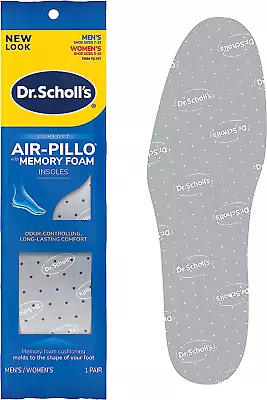 Memory Foam Insole Cushion Unisex Men 7-12-Women 5-10 Trim To Fit Inserts 1 Pair • $7.05