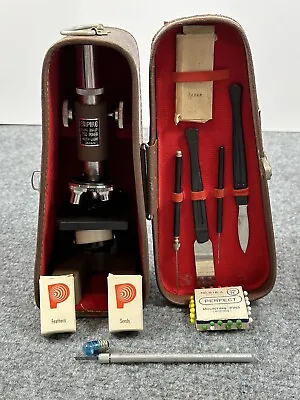 Vintage Empire Delux Quality 750 Power W/working Light Microscope With Case • $39.50