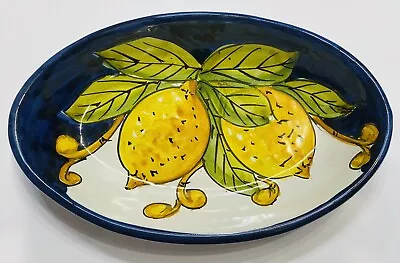 Vietri Pottery- 81/2x53/4’’ Oval Limone Lu’🍋Made/painted By Hand In Italy • $24.99