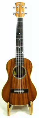 $88 • Buy Alulu Solid Acacia Koa Tenor Ukulele, Natural Wood Grain, Hard Case, HU764