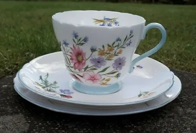 £6.50 • Buy Shelley Wildflowers Pattern Tea Trio Cup & Saucer Tea Plate