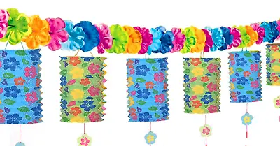 6PCs Floral Paper Lanterns Birthday Mexican Fiesta Garden Hawaii Boho Parties • £7.99