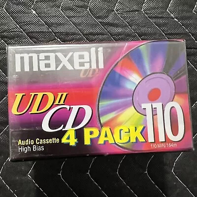 Maxell UD II CD 110 4-Pack Cassette Tapes - New & Sealed In Package • $15.99