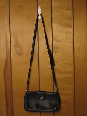 Vintage Coach Legacy Demi Turnlock #9154 Black Leather Crossbody Bag • $49.99