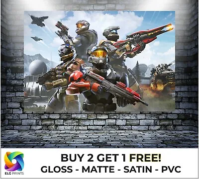 £5 • Buy Halo Infinite Gaming Characters Large Poster Art Print Gift In Multiple Sizes