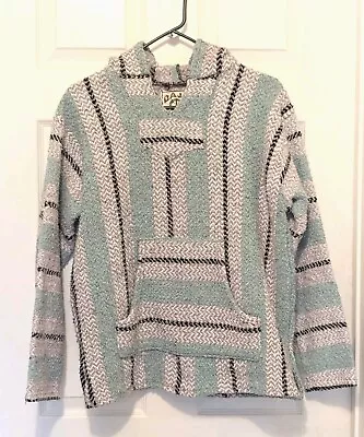 Baja Joe Men's Mint  Mexican Blanket Hoodie Sweatshirt Size M • $22.06