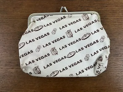 Vintage Las Vegas Casino Gambling Change Coin Souvenir Purse Kiss Clasp • $12.95