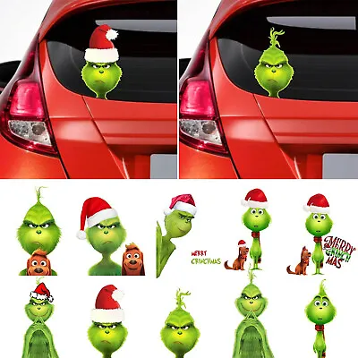 $8.21 • Buy Christmas Xmas Tree Removable Window Stickers Grinch Art Decal Wall Home Decor