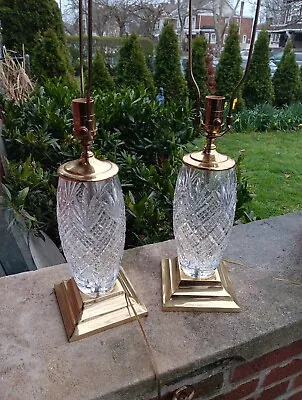 Set Of (2) Vintage Waterford Crystal Lamps ***free Shipping*** • $599
