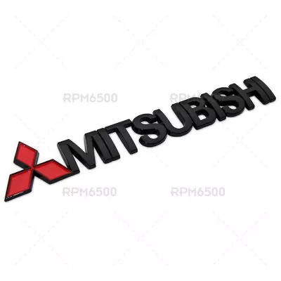 For Mitsubishi Letter Sport Rear Liftgate Tailgate Lid Badge Emblem Black • $23.99