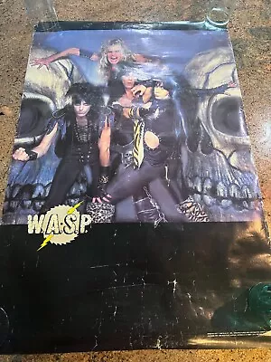 W.A.S.P. Vtg Poster Blackie Lawless Chris Holmes Steve Riley 1984 ORIG. • $39.95