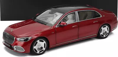 2021 Mercedes Benz S-Class S600 V12 Biturbo Maybach Red In 1:18 Scale • $299.95