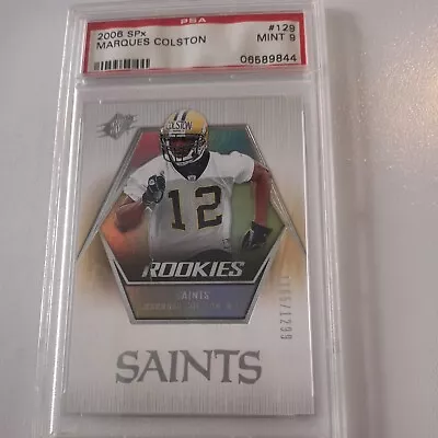 2006 SPx - Rookies #129 Marques Colston /1299 (RC) PSA9 • $5