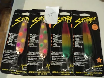 4 - Michigan Stinger Spoons (mixed Colors) Nip Lot Tt • $34