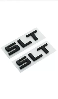 2pc SLT Emblem 3D Badge For Sierra Yukon Canyon 1500 2500 3500 (Gloss Black) • $17.99