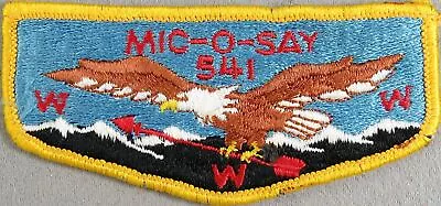 OA Mic-O-Say Lodge 541 S3 Flap YEL Bdr. Western Colorado GLUE ON BACK) [TK-1778] • $9.95