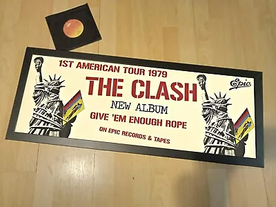 The Clash Give Em' Enough Rope Promo Poster Sandinista London Calling Us Tour • £10