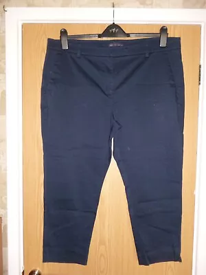 M&S Marks And Spencer Women's Blue Capri Trousers Size 20 • £5.50
