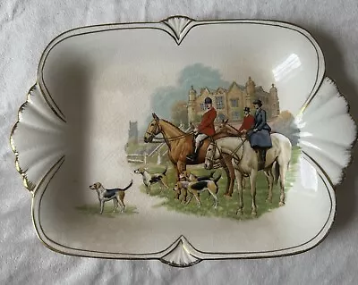 1940’s Rare Vintage Royal Winton Grimwades 10  Hunting Platter Plate Tray Dish • $57.50