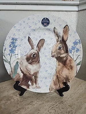  New Royal Stafford  Bunny Rabbit Floral Dinner Plates Spring Easter 11  • $25.88