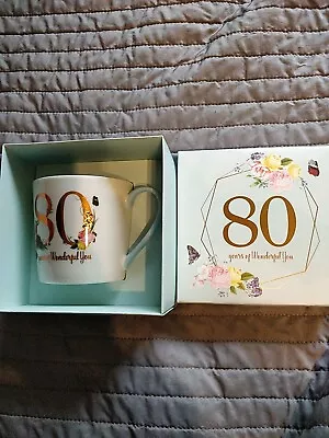 80th Birthday Mug Unused/Unwanted Gift In BoxBy  Century House  • £5