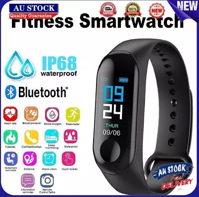 Bluetooth Smart Fitness Bracelet Fitbit Style Heart Rate Monitor Watch Wristband • $13.78