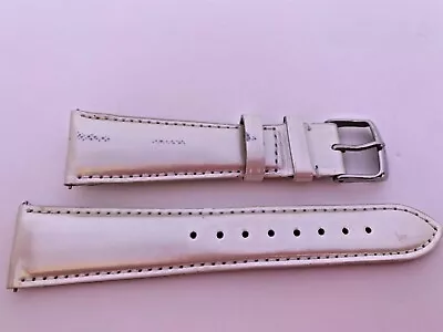 Michele White Patent Leather 20mm Watch Band • $30